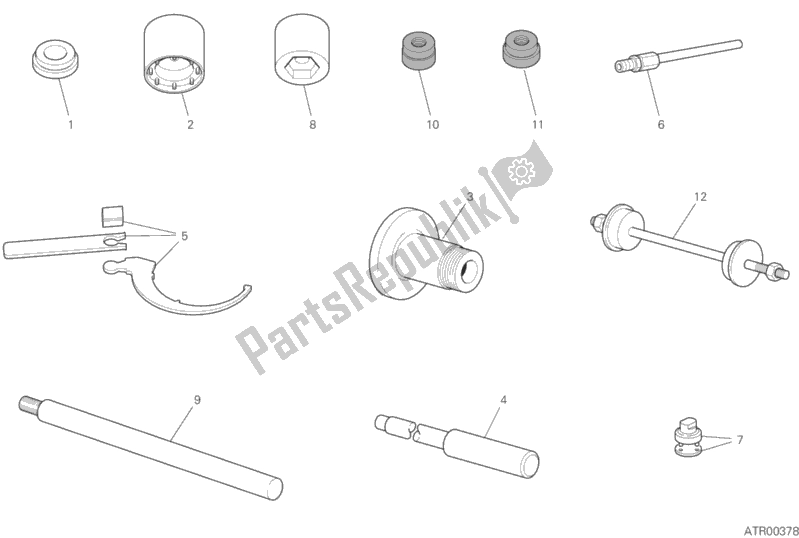 All parts for the Workshop Service Tools (frame) of the Ducati Superbike Panigale V4 Speciale USA 1100 2018